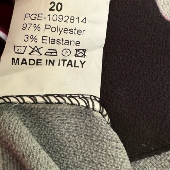 BOOHOO Faux Wrap Chain Mixed Print Dress Midi Lightweight V Neck Belt Plus Sz 20 - Picture 10 of 16